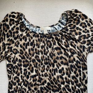 Michael Kors 3/4 Sleeve Cheetah Print Blouse